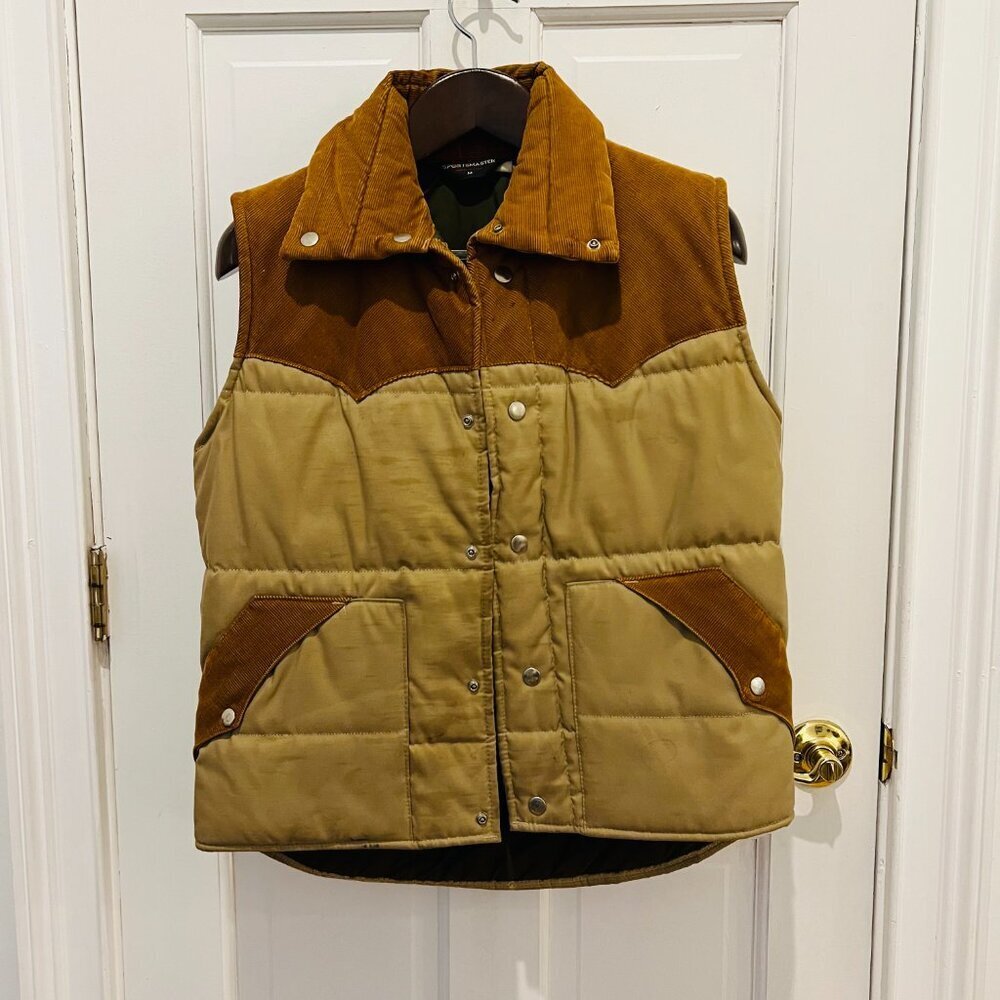 Vintage Corduroy Eestern Distressed Vest Size Medium - Picture 13 of 16